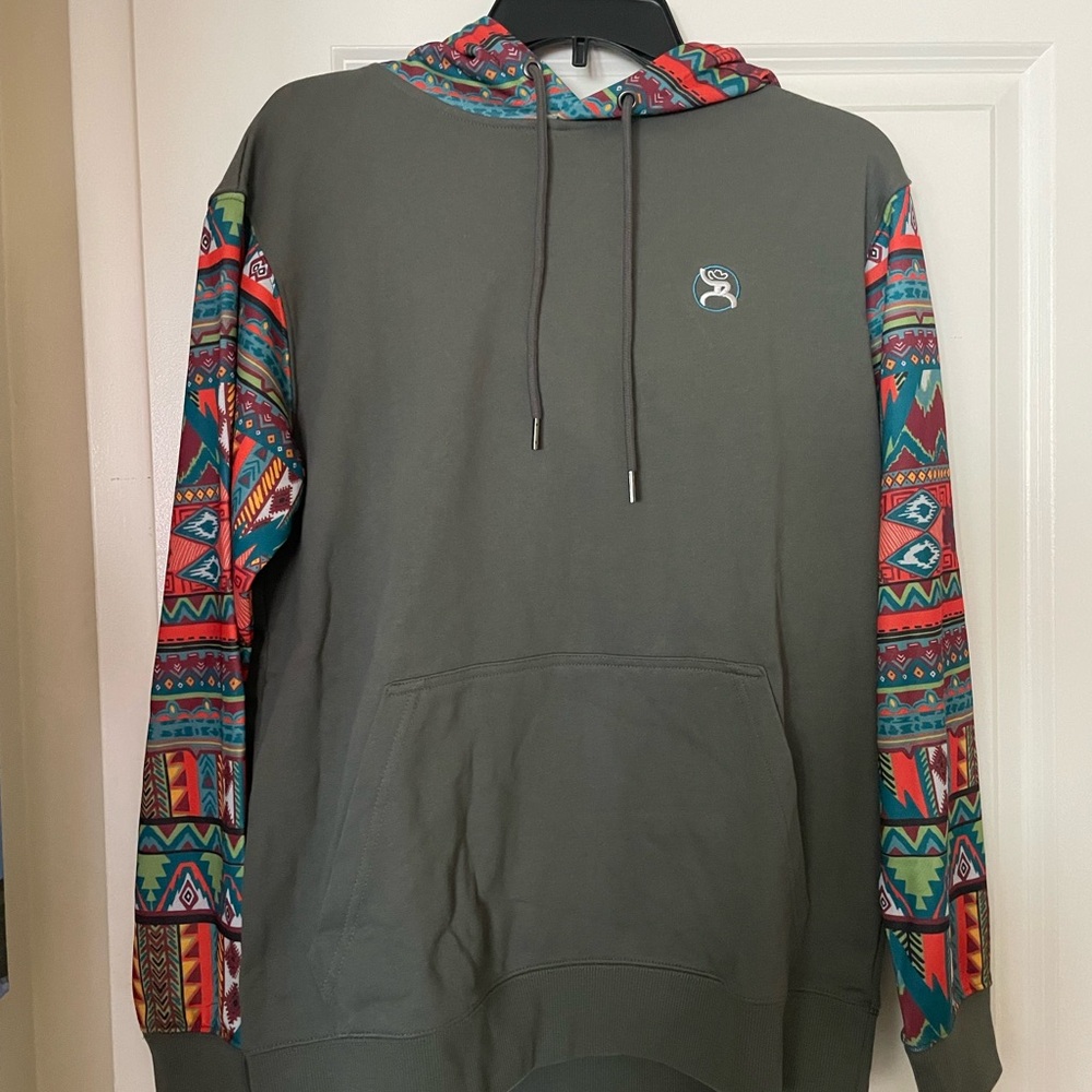 Hooey Men's Roughy Summit Charcoal Grey Hoodie-NWT-Men's size S